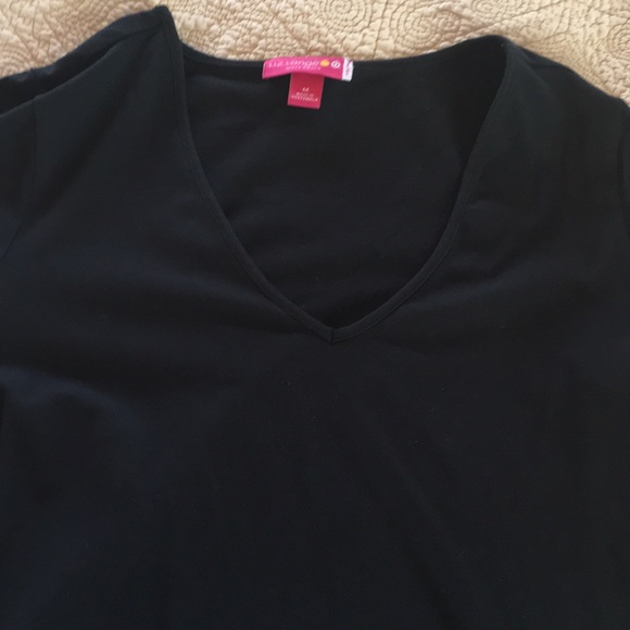 Liz Lange Target Maternity Medium Black V Neck Top - Picture 6 of 8